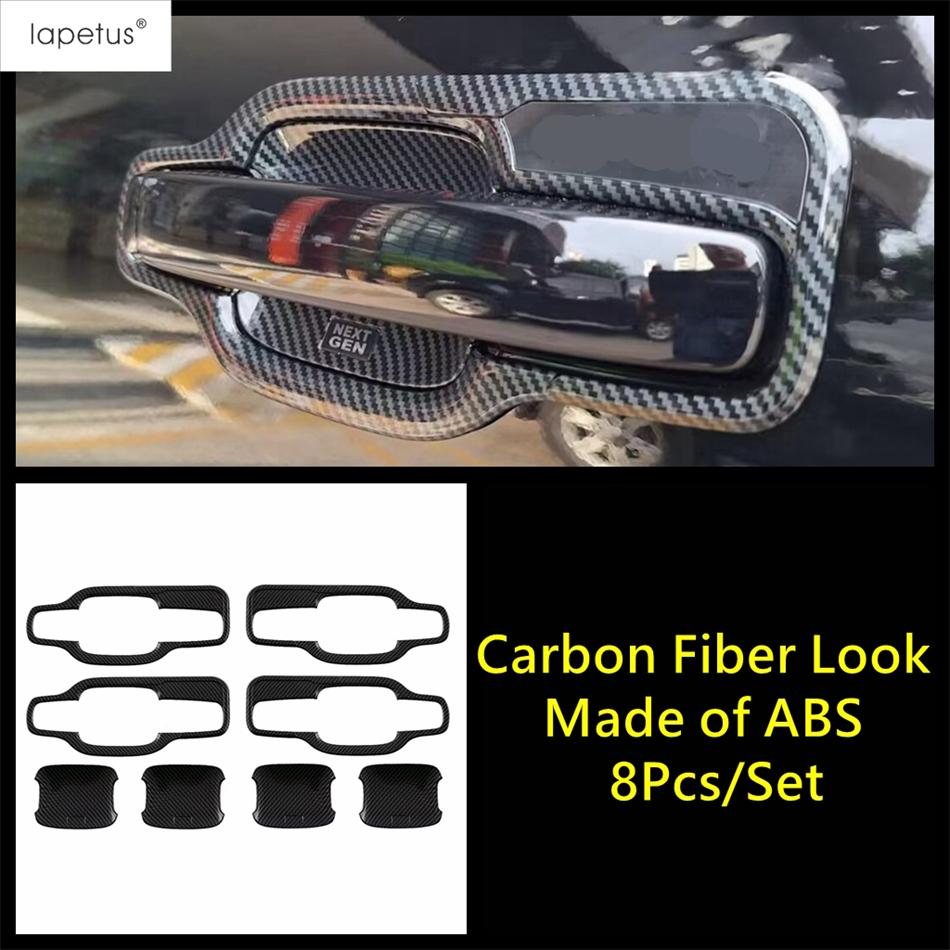 Door Handle Bowl / Rearview Mirror Shell Decoration Cover Trim For Ford Ranger  2024 2025 Carbon Fiber Exterior Accessories