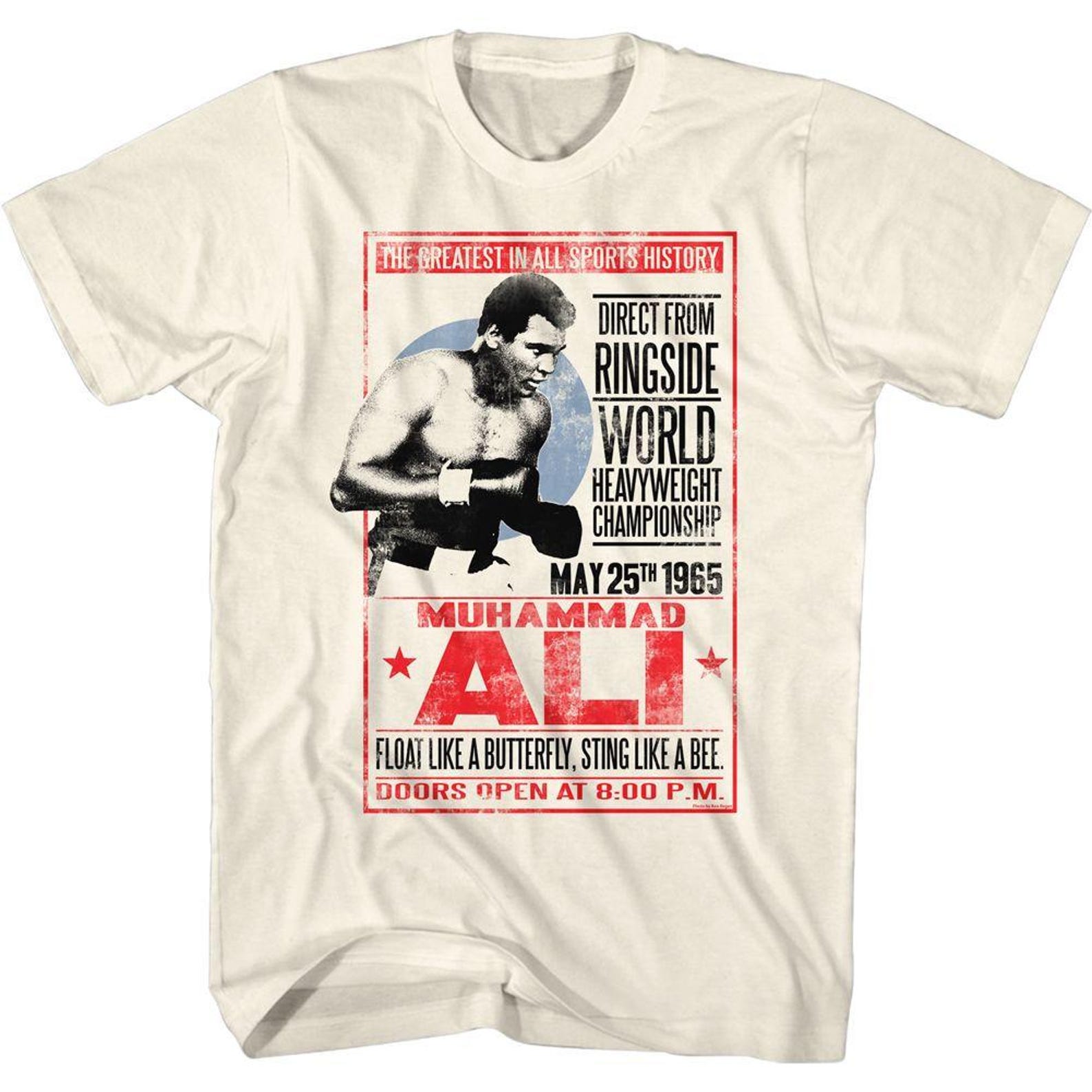 Muhammad Ali 1965 Poster Natural T-Shirt L