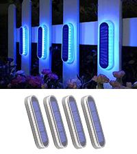 Hot Sale Solar Fence Lights Outdoor IP68 Pathway Yard Driveway Garden Step Lamp Solar Post Lights ABS LED Solar Deck Lights