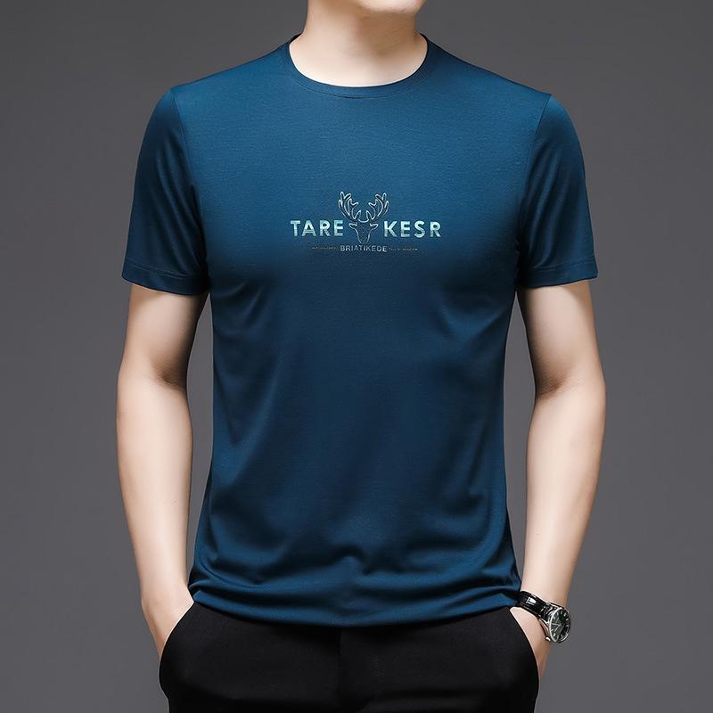 

Мужские новые летние мужские рубашки с короткими рукавами Мужские футболки с короткими рукавами XXXXL синий