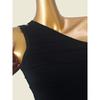 French Style Design One Shoulder Silm Bodycon Dress Black Sexy Knitting Small Dress Export Short Skirt