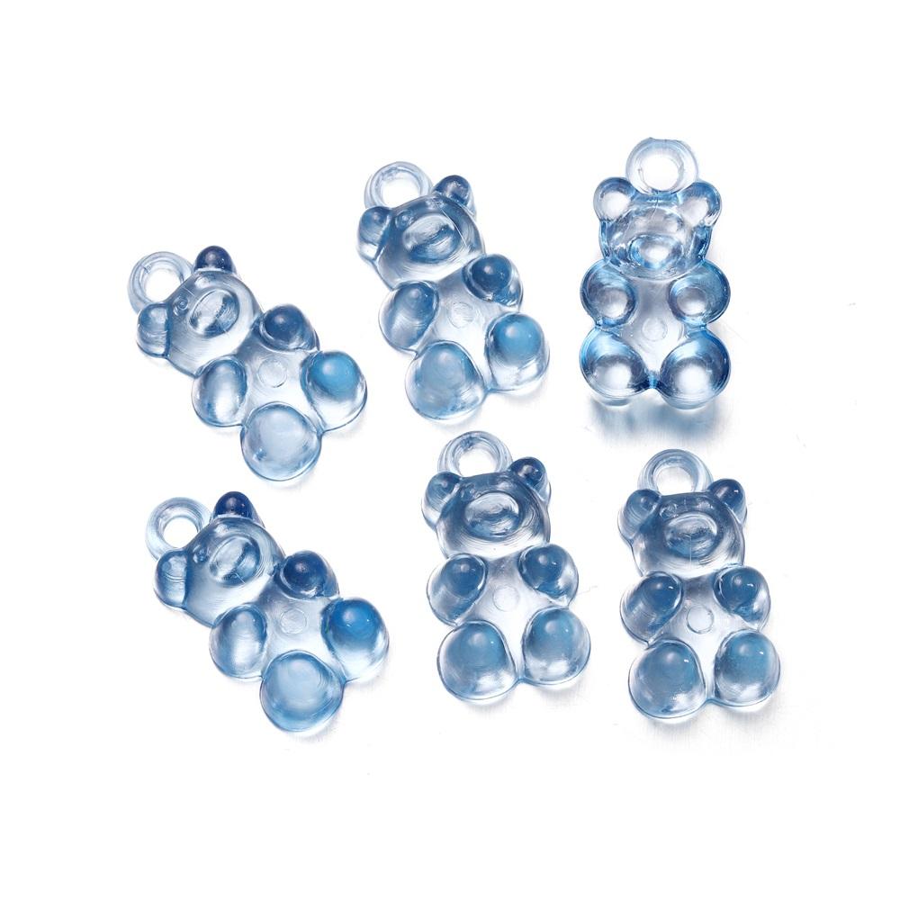 

10Pcs/Lot Candy Bear Pendant Charms for Necklace Bracelet Earrings Jewelry Making Diy Findings Resin Bears Christmas Making
