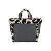 Lesportsac Black Denim/Leopard Sherpa Small Two-Way Denim Tote Bag [1559.La80]