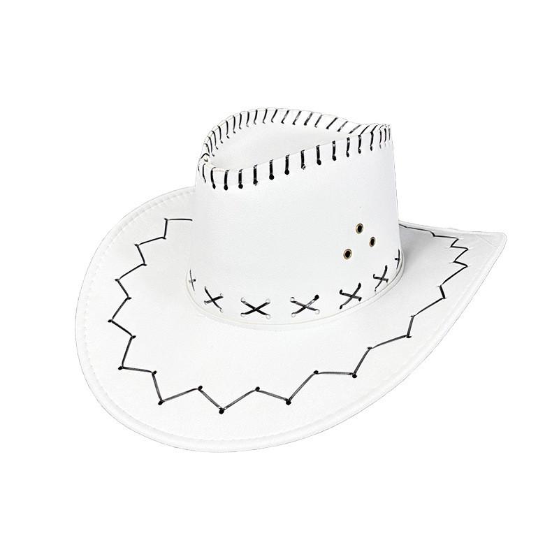

Cowboy Hat Made Of Fabric For Summer Costume Accessories And Outdoor Events білий