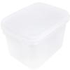 [Equipped with a Handle for Easy Access!] Million Pack Square Deep 2 White Storage Containers, Made In Japan, Approx. 135x178x117mm (Set of 2)