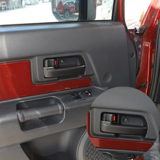 Mattschwarze Innen-Türgriff-Abdeckung Zierleiste für Toyota FJ Cruiser 2007-