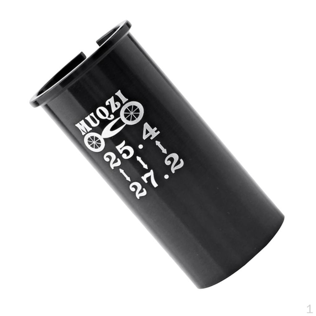 Seatpost Sleeve Shim 25.4mm to 27.2mm Seat Tube Aluminium Alloy Convert 65mm