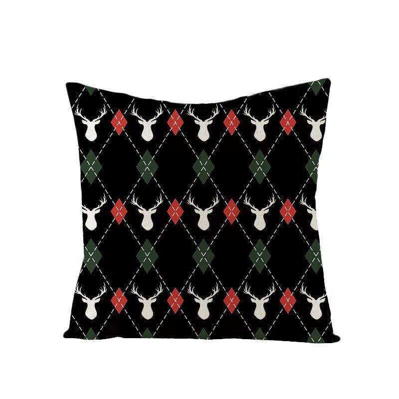 Linen Christmas Pillowcase Home Christmas Sofa Pillowcase Christmas