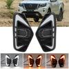 Pair LED DRL Daytime Running Light Fog Lamp Turn Signal For Nissan Navara 20-22