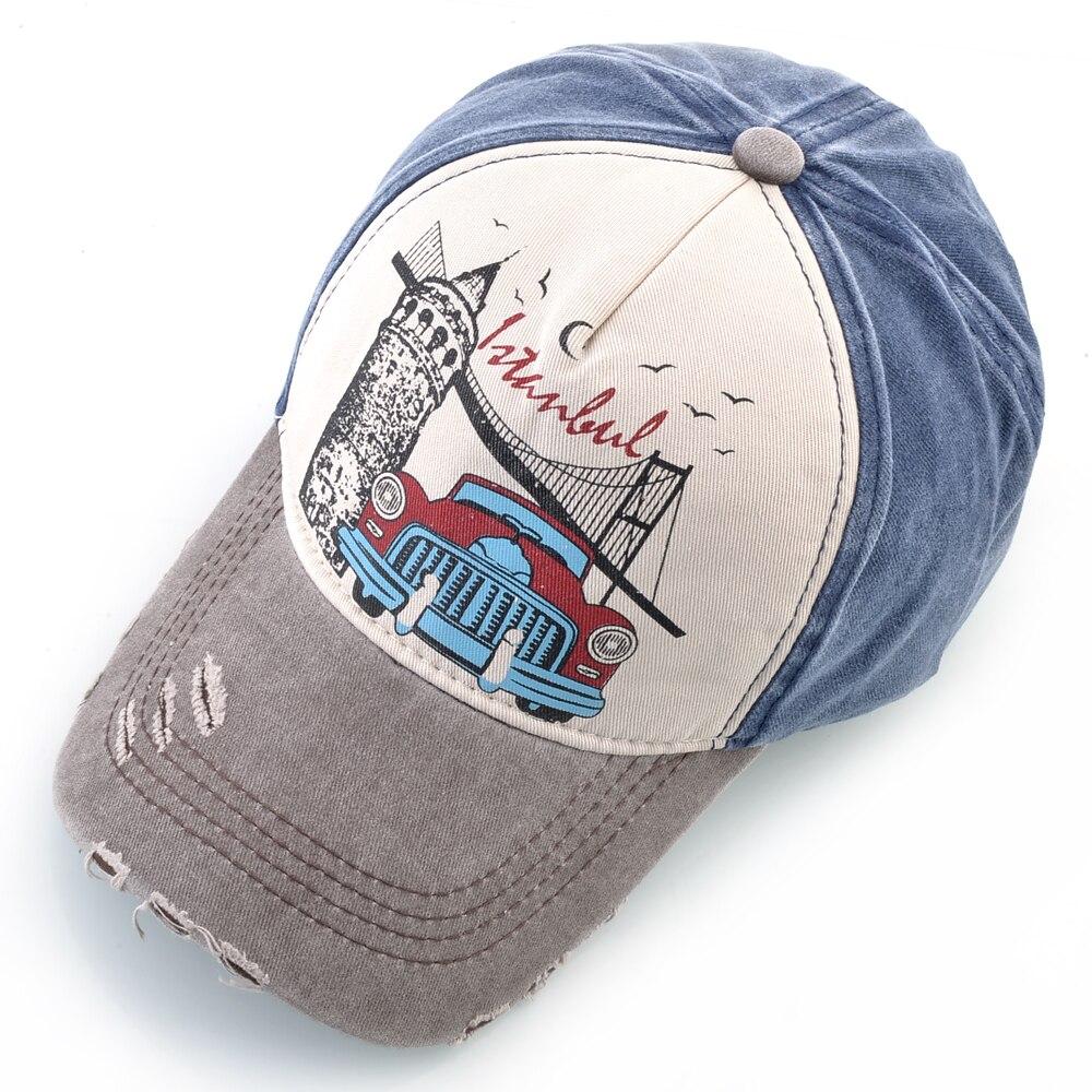 Gewaschene Baumwolle Papa Hut für Männer Mode handbemalt Stil Baseball Cap Frauen Snapback Baseball Hüte Outdoor Visier Caps Golf Bones