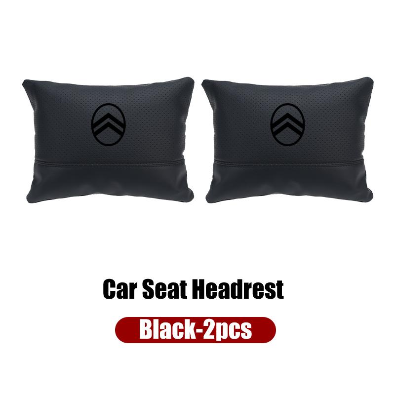 Car Seat Hanging Headrest Leather Neck Pillow Head Protector Accessories For Citroen C4 C3 C5 C1 C2 Berlingo Celysee Cactus