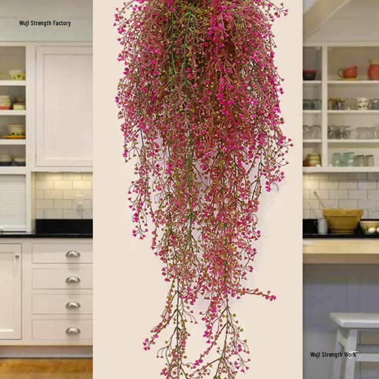 Wisteria Vine Artificial Silk Flower Wall Hanging for Indoor Decoration