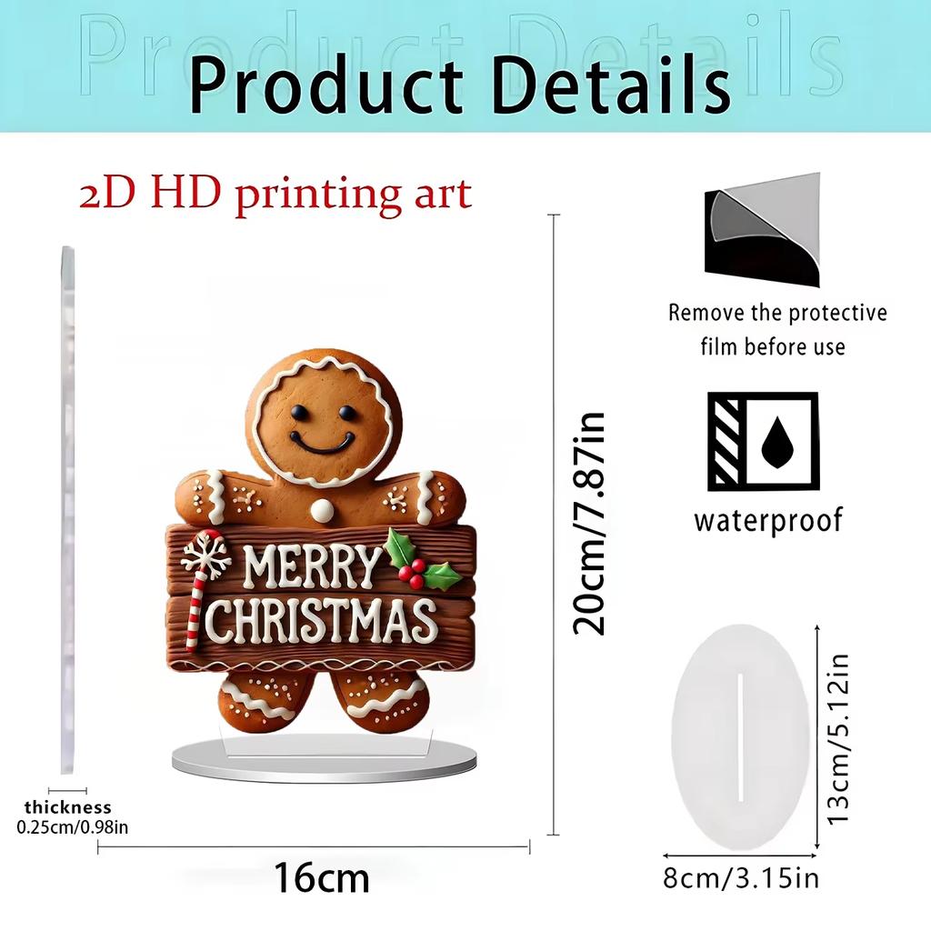 Desktop Display Ornament Smooth Holiday Ornament 2d Acrylic Ornament Simple For Office Desk Family Gathering Office Decoration