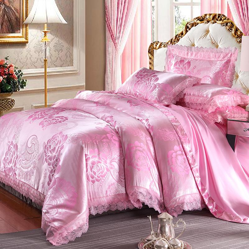 WTEMPO Brand Fashion European and American Cotton Jacquard 4pcs Bedding