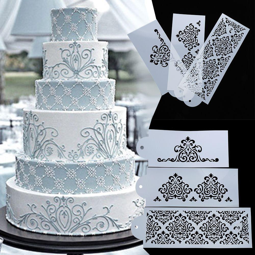 Template Sugarcraft Baking Mould Cake Lace Border Fondant Mold Cake Decorating Tool Cupcake Stencil