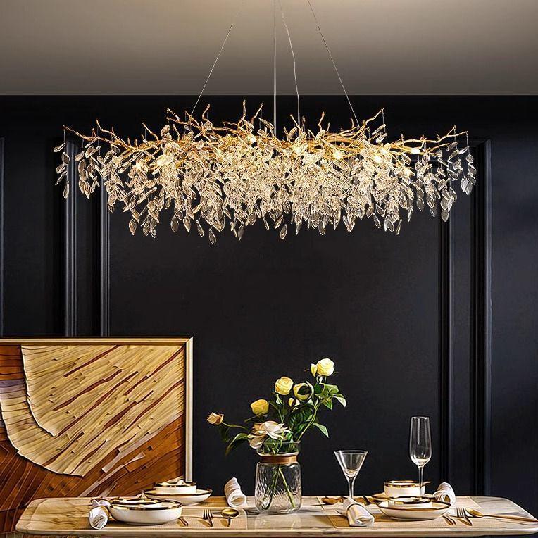 Elegant French Crystal Chandelier for Grand Duplex Living Room
