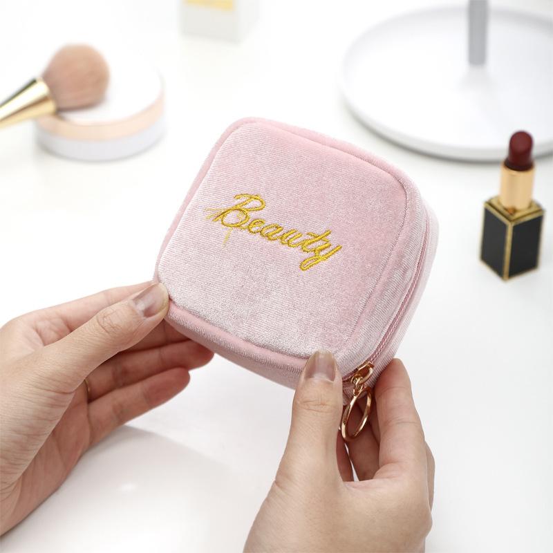 Bolsa de Almacenamiento de Labiales mini portátil impermeable bolsa de almacenamiento de cosméticos con asa bolsa de maquillaje