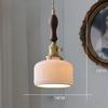 Simple LED Ceramic Lampshade E27 Bedroom Bedside Lighting Pendant Lamp Living Room Dining Room Corridor Bar Atmosphere Lighting