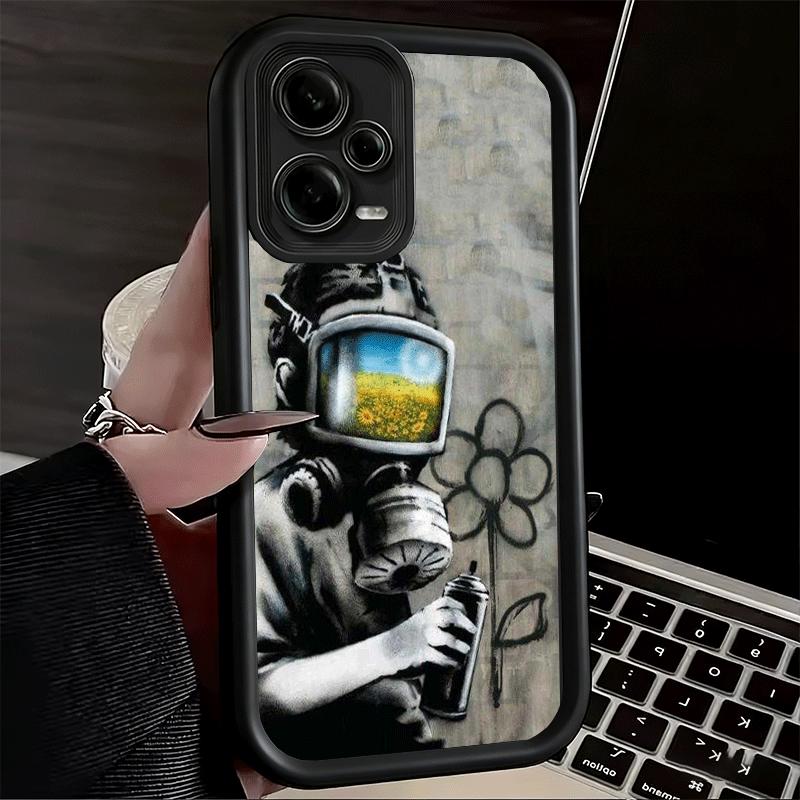 

B-Banksy Художник Граффити Мягкий Чехол для Телефона для Xiaomi Poco X7 X6 X5 Pro X4 Gt X3 F7 Ultra M8 M7 Redmi 15C 15 14C 13 13C 12 12C Xiaomi Poco X5 Pro