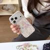 Purple Floral Rabbit Chain Case for iPhone 15/14/16/17 Pro Max