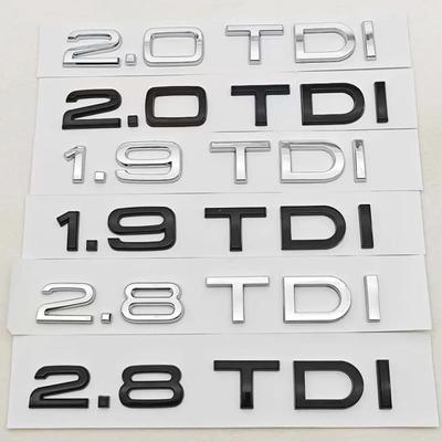 2026 3D ABS Litery Samochodowe Logo 1.9 TDI 2.0 TDI 2.8 TDI Emblemat Naklejki na Tylną Klapę do AN1 A3 A4 A5 A6 Q2 Q3 Q5 Akcesoria Samochodowe
