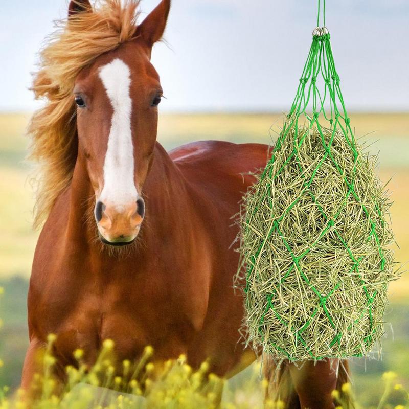 Pferde Heunetz Heufutterspender Hängbares Netz Beutel Aufbewahrungszubehör für Rinder Pferde Ställe Pferdehof Tägliche Fütterungspflege Routine