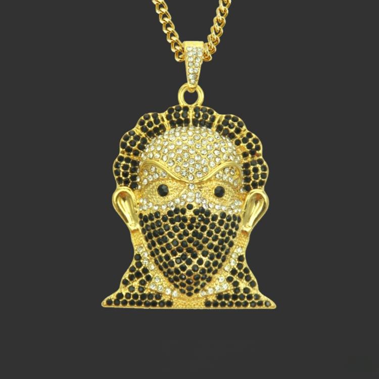 

Хип-хоп Креативный Новый Продукт Аксессуары Персонализированный Полный Бриллиант Модный Преувеличенный Кулон-Аватар Маскированного Человека