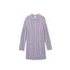 F24 Solid Ribbed Pullover Loose Dress Sweater Women Dresses Light-Purple MF482PNF5C-530