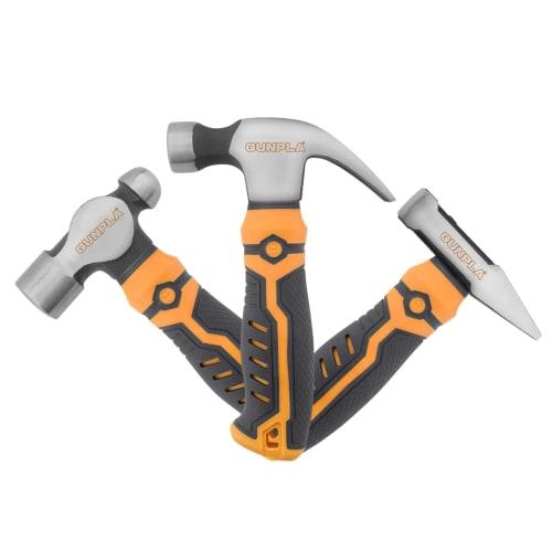 

Gunpla Small Hammer Set, 3-Piece Set, Includes Short Nail Hammer, Claw Hammer, Nail Puller, 8oz Mini Hammer, Hammer, Ball Peen Hammer, and Machinist s