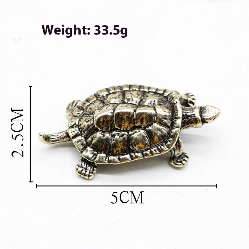 

1 Piece Retro Metal Animal Sculpture Retro Brass Tortoise Ornament Statue Home Office Decoration Tea Pet Crafts
