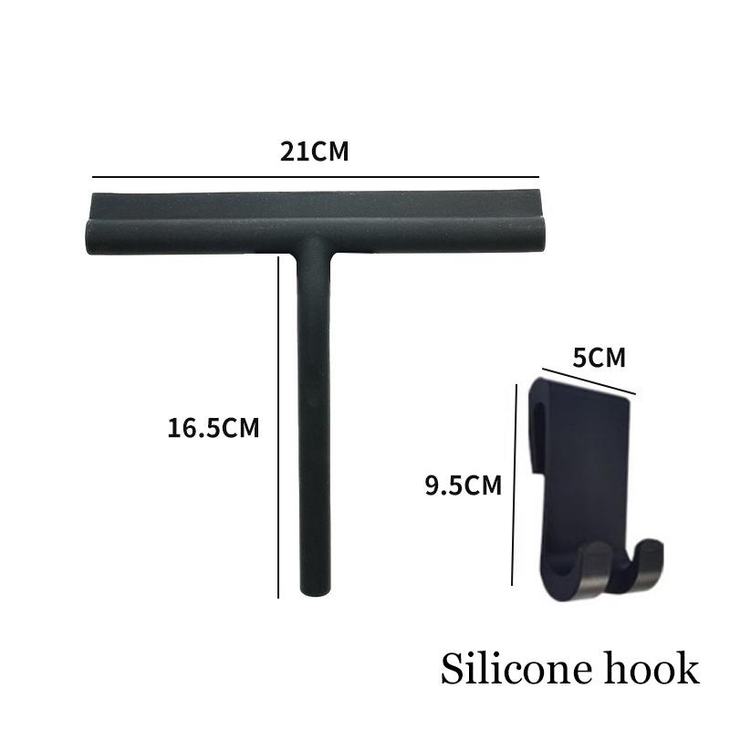 Portable Glass Scraper Silicone Scraper Window Scraper Bathroom Mirror Scraper With Hook Household Cleaning Tools