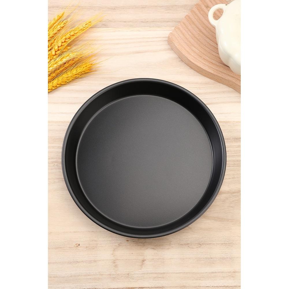10 Inch Round Carbon Steel Pizza Pan Nonstick Coating Bakeware with Rolled Edge for Safe Handling and Even Temperature Cooking