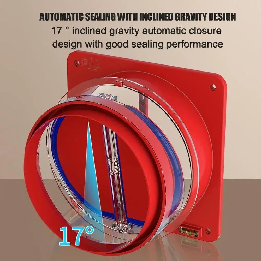 

ABS Exhaust Fan Check Valve Red Range Hood Check Valve for Bathroom Kitchen Accessories for Bathroom