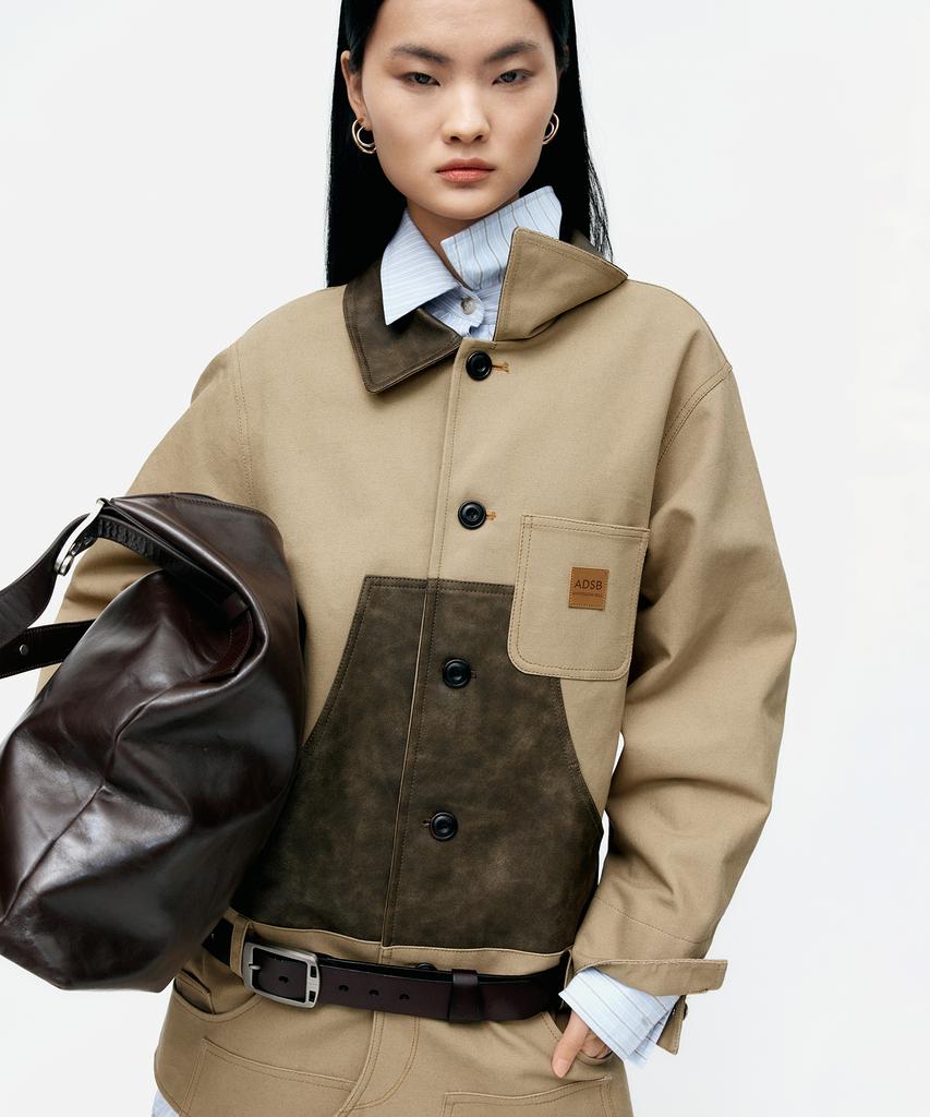 Adsb Andersson Bell Carpenter Shorts Inserted Coat Awa720W(Beige)