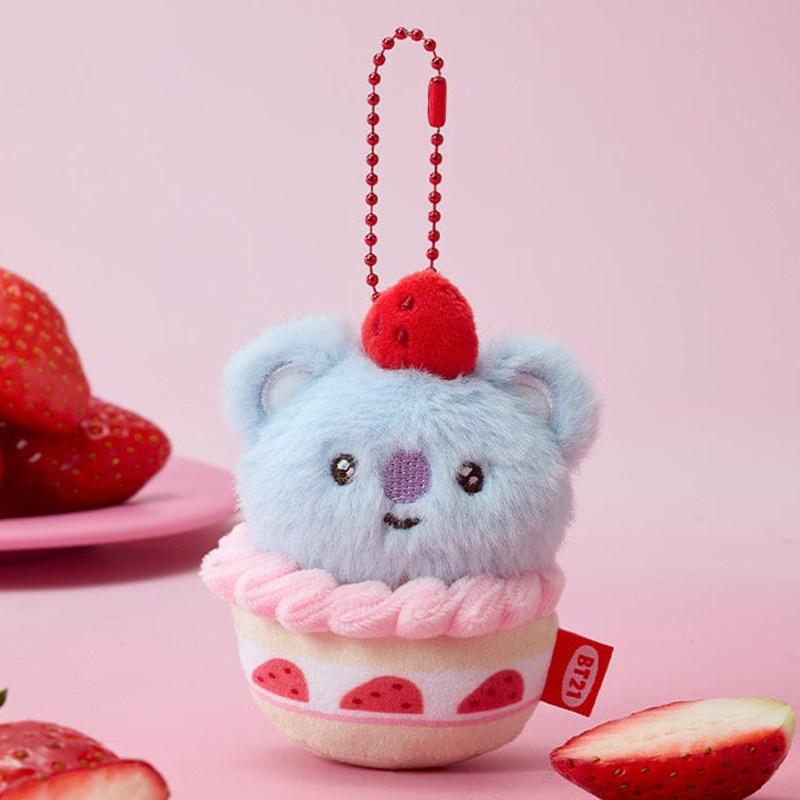 Аниме мультфильм bt21 COOKY SHOOKY плюшевая игрушка креативная новая клубничный торт вечеринка плюшевая игрушка кулон рюкзак брелок аксессуары 0-10cm
