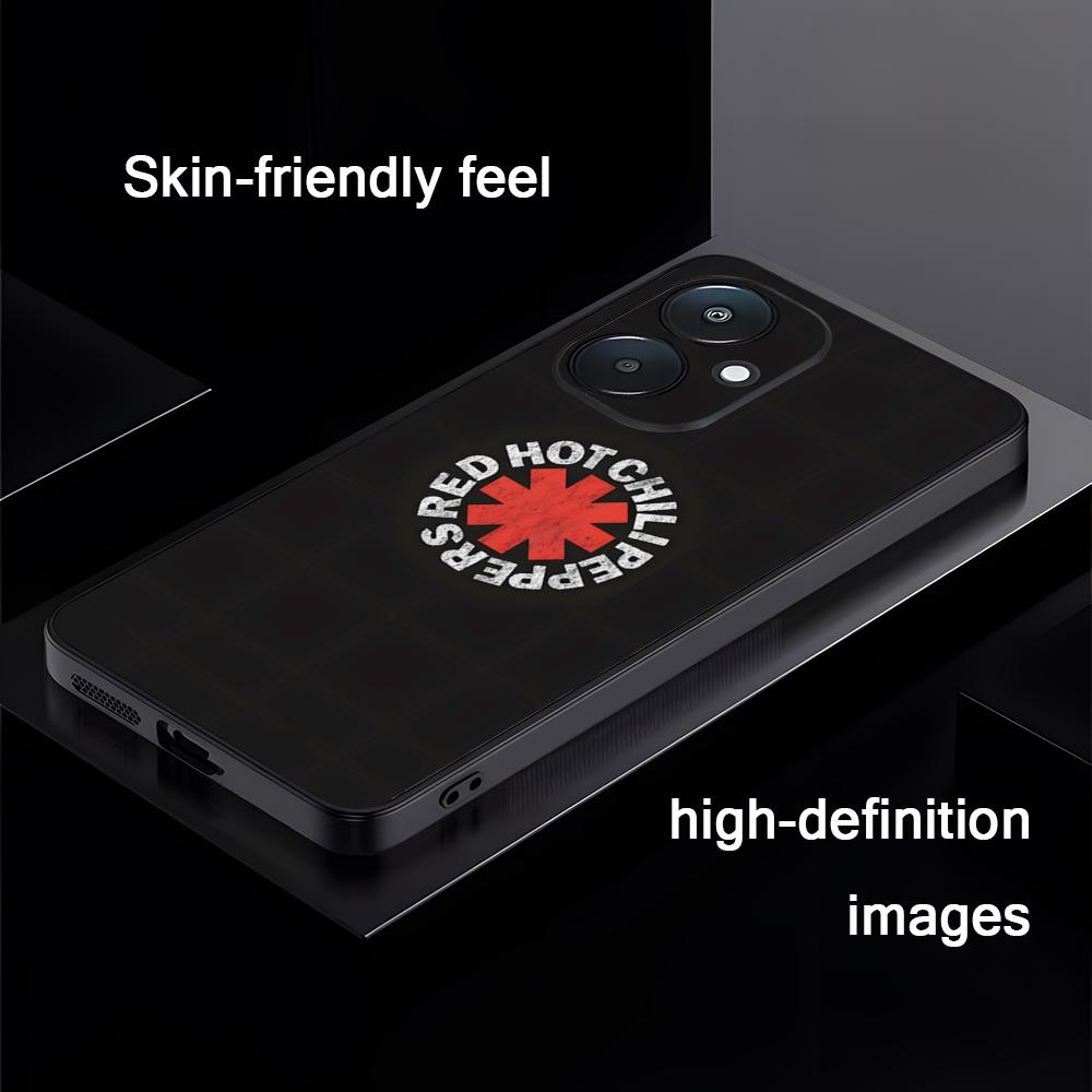 

Rock Hot Red Chili Peppers Star Phone Case For Xiaomi Redmi 14C 13C 12C Note14 13 12 11 10 Pro Plus S Soft Black Phone Cover Redmi Note11Pro4G5G