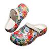 Saboti Graffiti Desene Animate Cool – Sandale de Plajă Unisex pentru Cupluri, Pantofi Respirabili cu Talpă Moale și Decupați