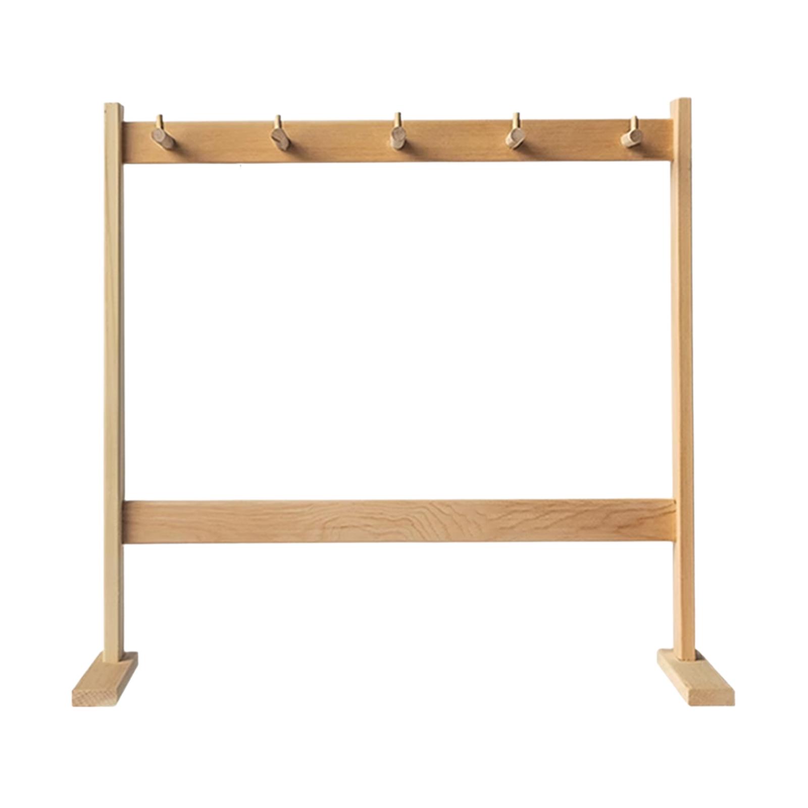 Wind Chime Stand Multipurpose Decoration Decorative Pendant Keychain Solid Wood Tabletop Stall Rustic Jewelry Display Rack