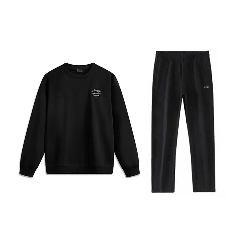 

Li Ning Логотип с надписью Модный Ретро Свободный Удобный Пуловер с круглым вырезом Толстовка с длинным рукавом Повседневный Спортивный костюм AWDVK1-1-AKL81-1 S