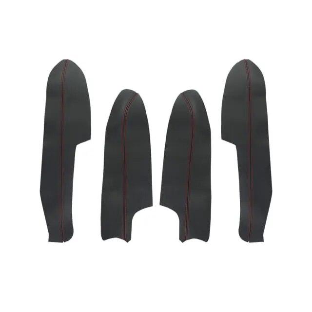 Microfiber Leather Interior Door Panels Guards Armrest Surface Covers Protective Trim For Nissan Qashqai J11 2016 2017 2018