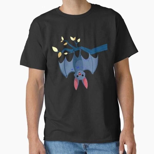 Bat Animal Product Hanging On Branch Halloween A Made In Usaaus Tshirt S2xl S