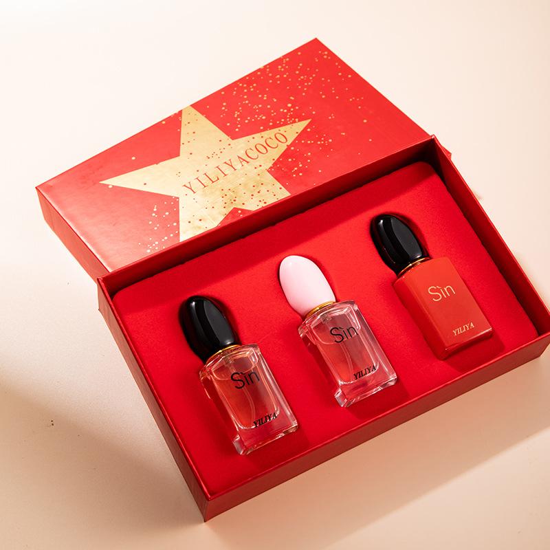 Набор парфюмерии, итальянский любимый женский парфюм, подарочная коробка из трех предметов, стойкий легкий аромат, свежий женский аромат 30ML*3