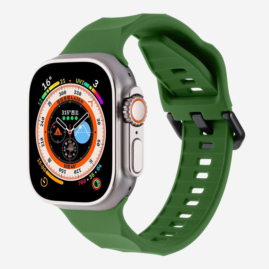Soft Silicone Band for Apple Watch Ultra 3/2 49mm 46mm 45mm 44mm 42mm 40 41 Mm Sport Wristband iWatch Series 11 10 9 8 7 5 SE 3