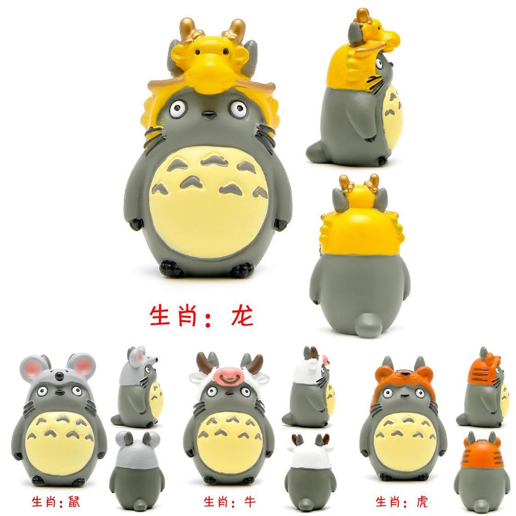 Cartoon Zodiac My Neighbor Totoro Resin Figurine With Rustic Style For Home Decor And Giftgiving