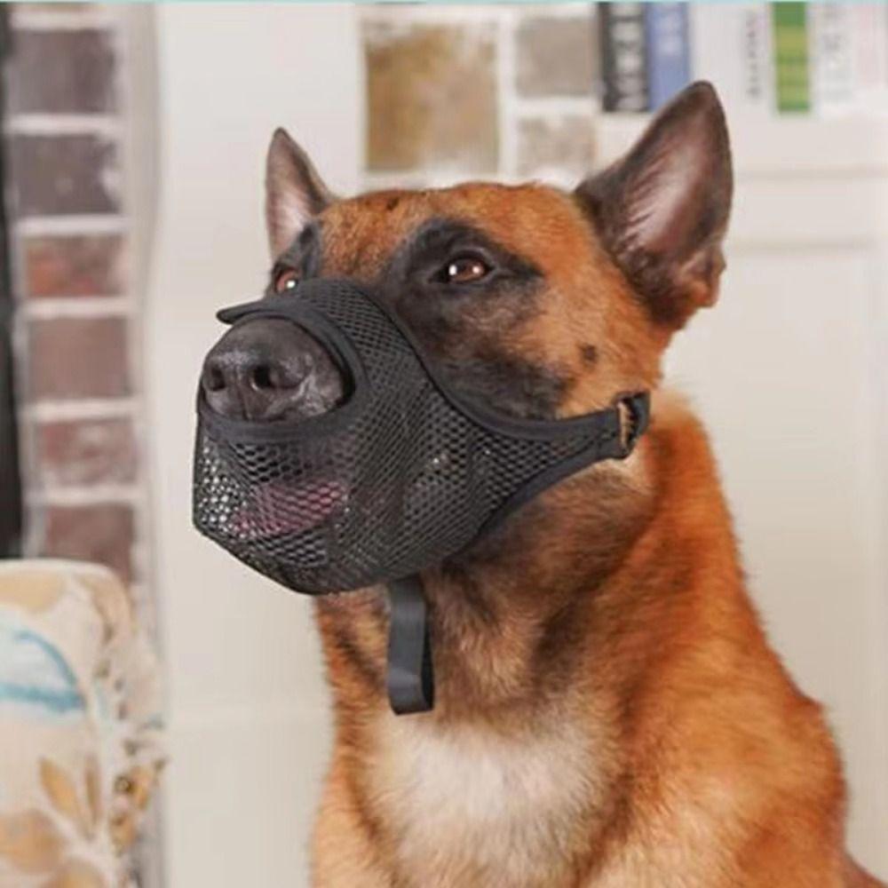 Adjustable Strap Dog Mouth Cover Anti-Bite Pet Mouth Mask Comfortable Mesh Dog Muzzle  Family Use