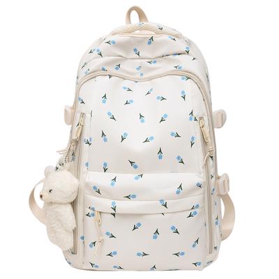 Floral Casual Travel Daypack Large Bookbag Aesthetic Backpack College Backpacks for Teens Girls Women Students