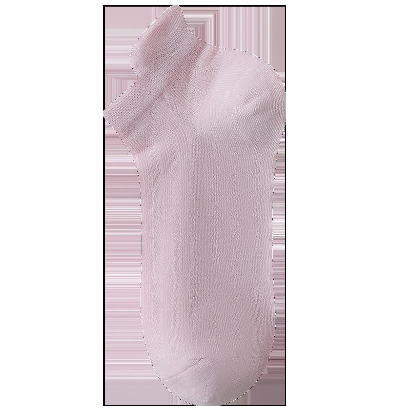 Women's socks, summer thin breathable antibacterial mesh socks, sweet solid color short socks for girls
