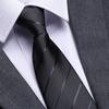 Black No Zipper Men'S Professional Dress Tie Business Casual Wedding Groom Korean Edition One Pull Tie