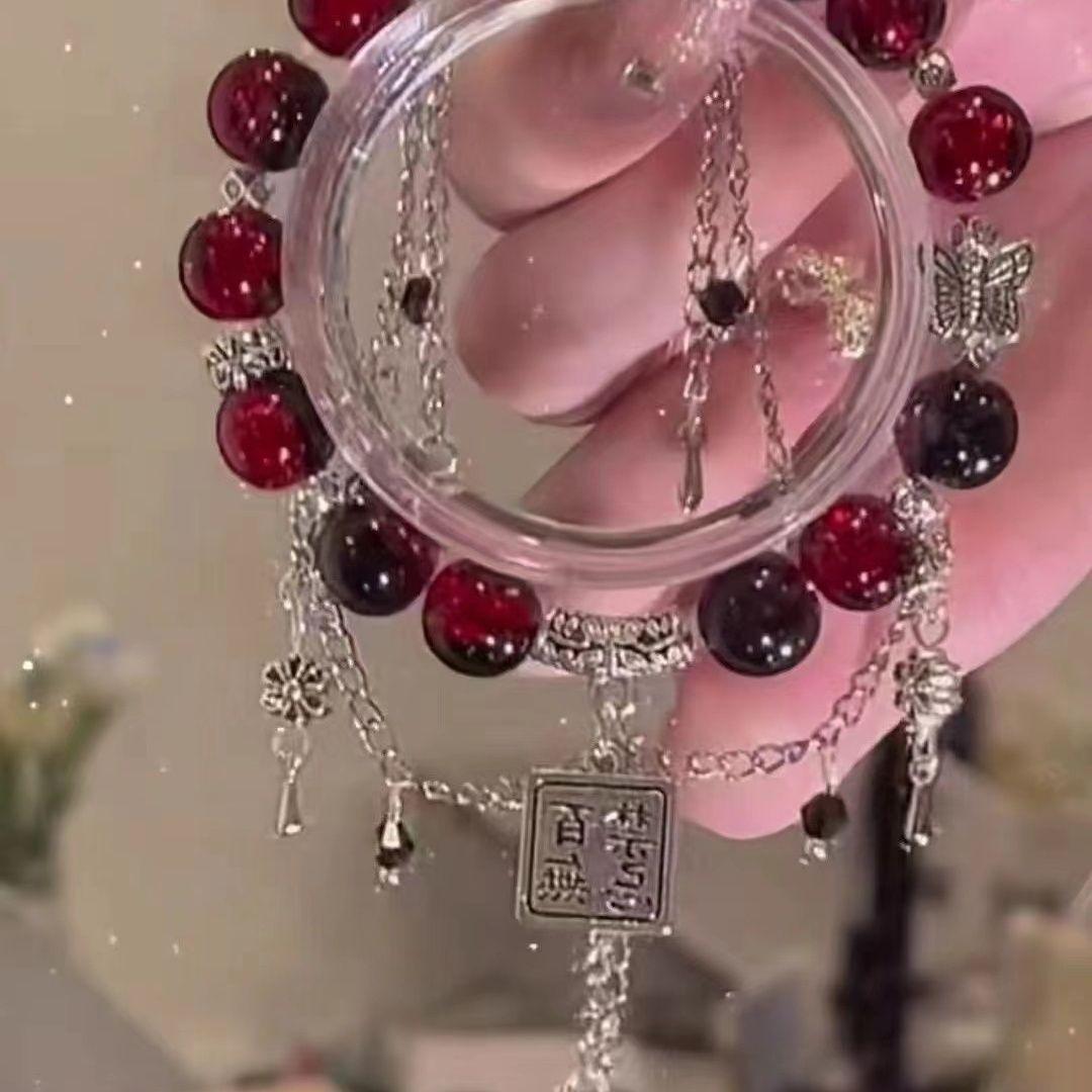 

Модный браслет из бисера «Сотня без табу», красный, белый, женские тренды, вечерние ювелирные аксессуары, подарки