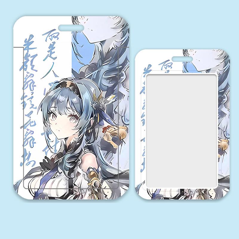 Game Genshin Impact Card Sleeve Business Retractable GanYu Credit Card Holders Bank ID Cover Cases Holders Bus Card Organizer